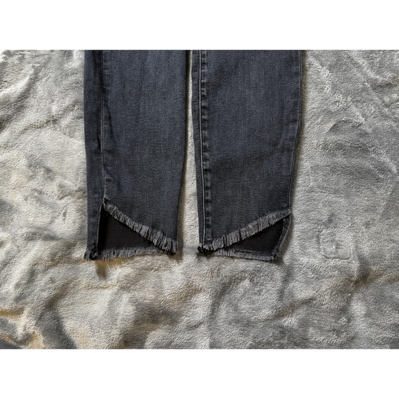 AllSaints Miller Jeans Womens 30 Charcoal Gray Skinny‎ Stretch Raw Step Hem - Picture 11 of 13